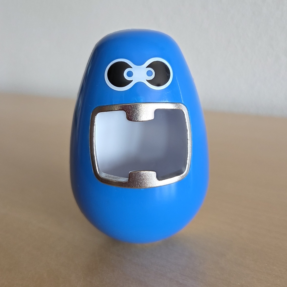Blue Bottle Opener with Cartoon Face